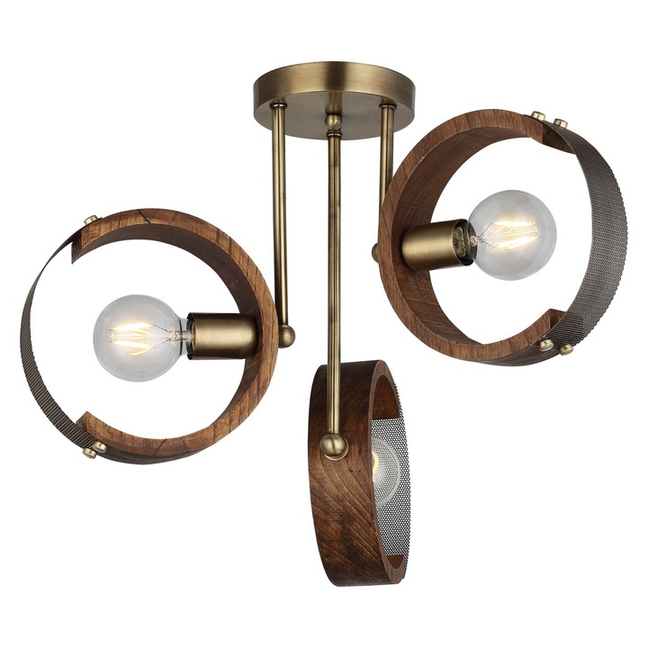 Lustra, Opviq, metal, auriu/maro