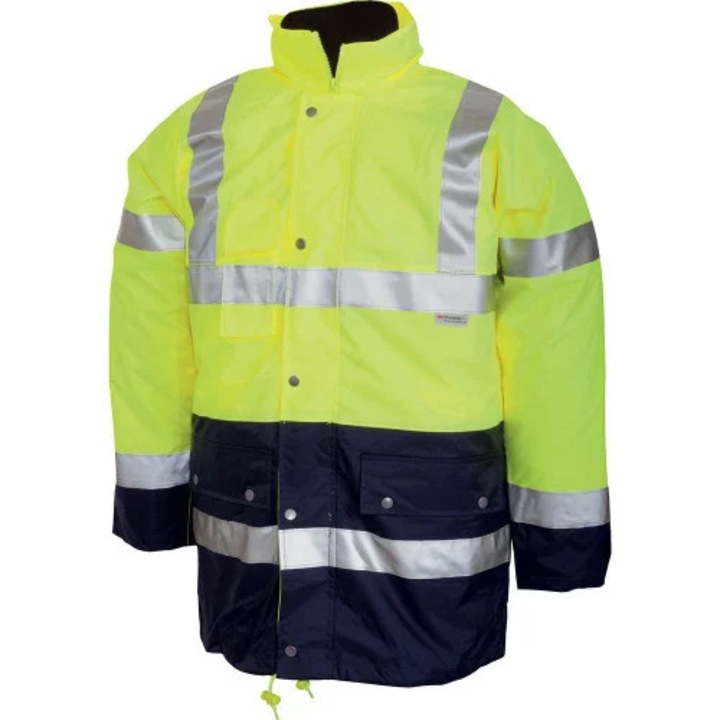 Scurta reflectorizanta vatuita de iarna Sweden 3 in 1, culoarea galben - 100% PES Oxford, impermeabila GALBEN FLUO XXL