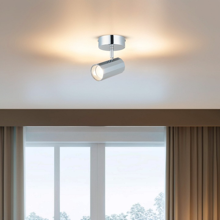 Pendul Opviq 5246, metalic, 1 x GU10, dimensiuni 10x10x3.5cm, 18cm înălțime