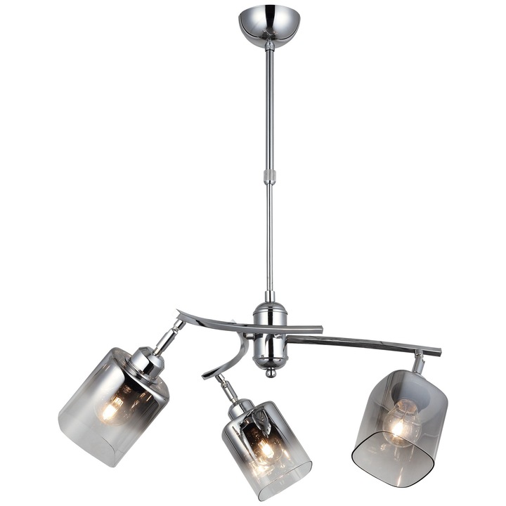 Полилей Opviq, Rachel, 10x10x5 см, Регулируема височина 57-80 см, Метал, Сребрист