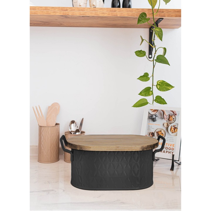 Cutie alimentara, Hermia Concept, Breadbox Taylor, 100% galvanizata, 22x40x18cm