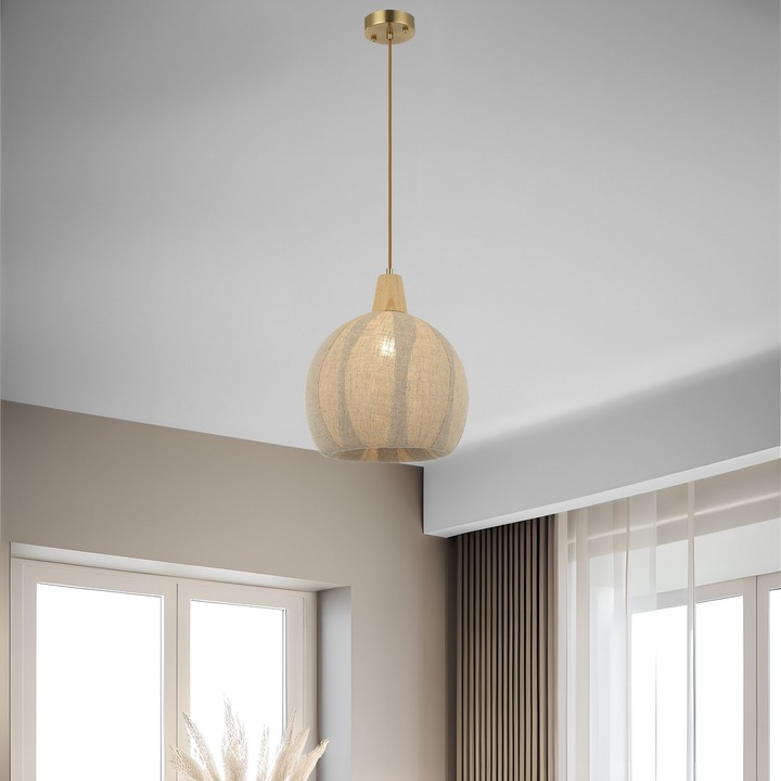 Pendul, Opviq, bej, metal, capac sticlă, 60-186cm