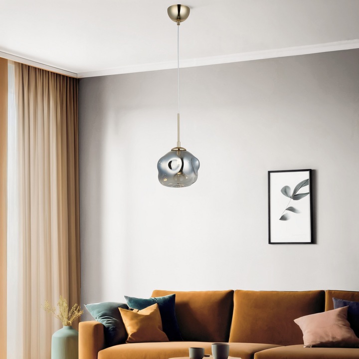 Pendul aubree, Opviq, auriu/argintiu, dimensiuni: 50-112cm, capac sticlă o18cm