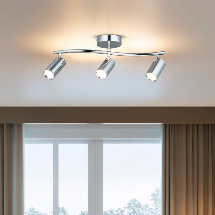 Candelabru Opviq Mya, metalic, dimensiuni 25cm, soclu 3xGU10, bec inclus