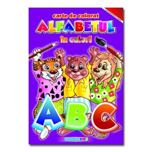 Alfabetul in culori - Carte de colorat