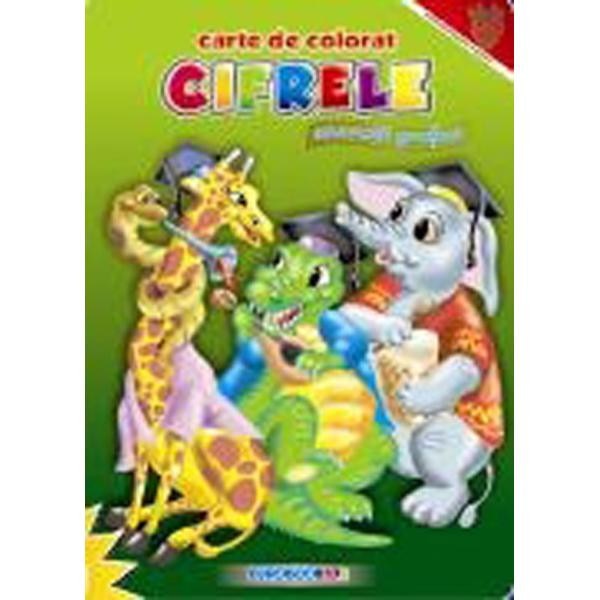 A4 - Cifrele - Exercitii grafice - Carte de colorat