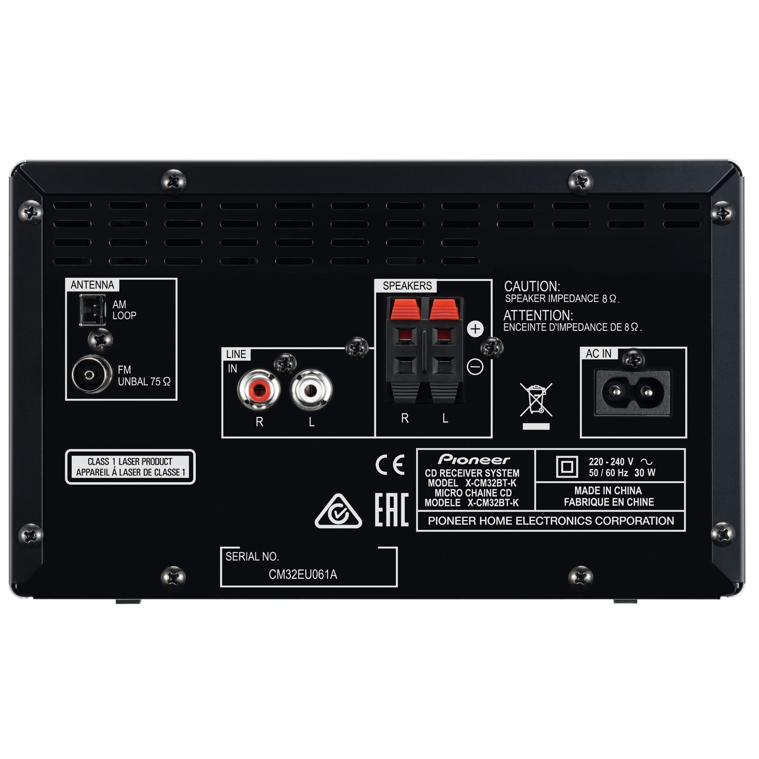 【satoshi】Pioneer X-CM32BT-R Minisistem audio Pioneer X-CM32BT-R, CD Player, tuner FM, USB
