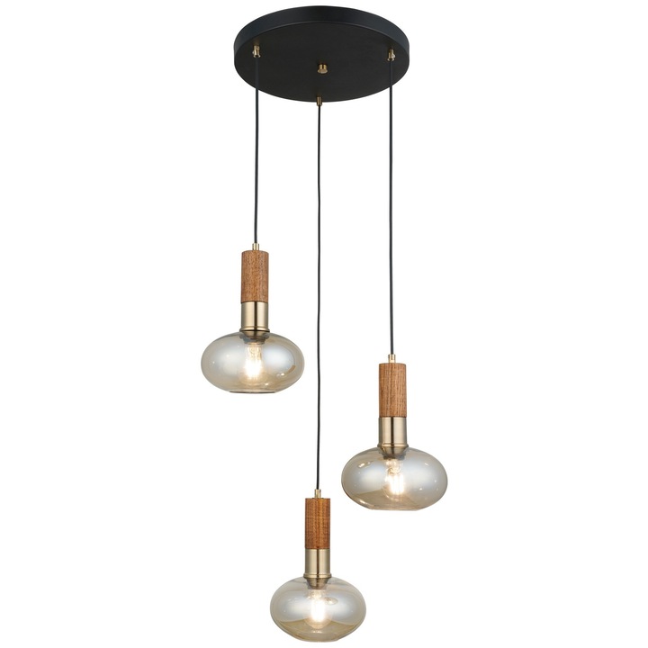 Lustra Leia, Opviq, metal, 3 x E27, 35-176 cm, 35x35x3 cm