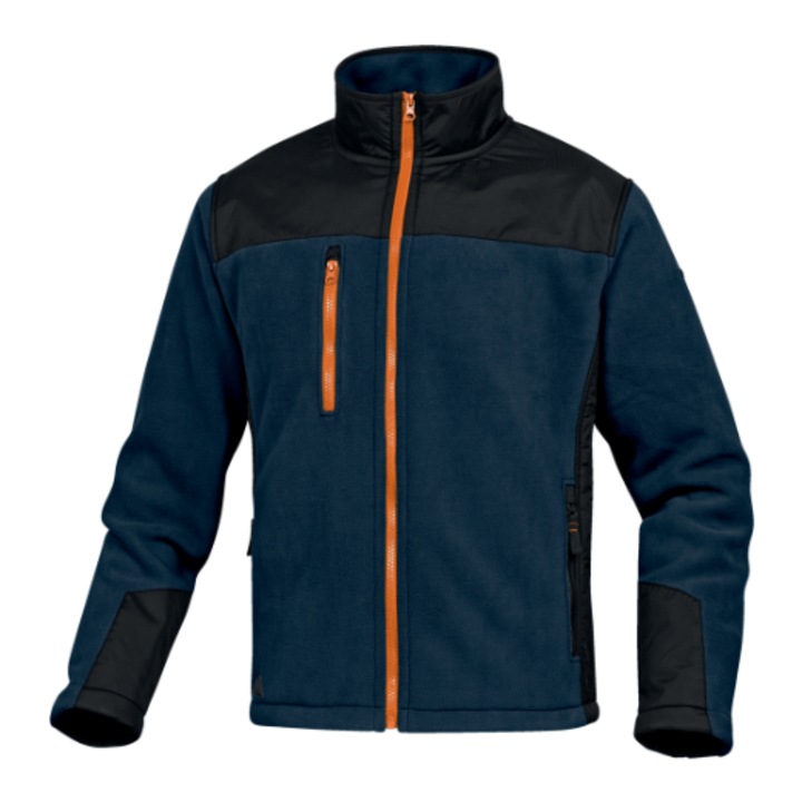 Jacheta din polar calduroasa, culoarea bleumarin, Brighton2, Delta Plus S BLEUMARIN-NEGRU