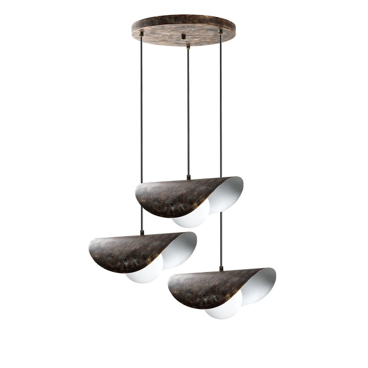 Lustra Maia, Opviq, 50 cm, inaltime ajustabila 75-112 cm, 3 x E27, metal, 90 cm cablu