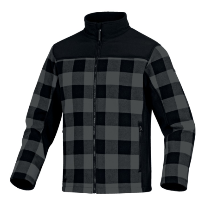 Jacheta din flanel captusita cu lana si softshell, culoarea gri, KODIAK, Delta Plus 3XL GRI-NEGRU