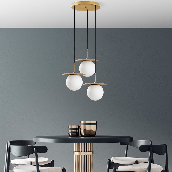 Lustra amani, Opviq 5873, antic/alb, metal