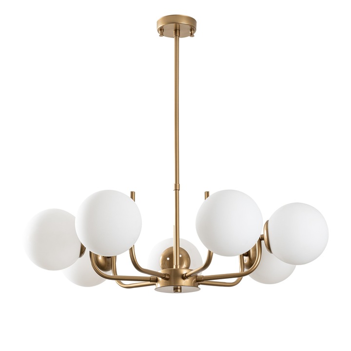 Candelabru, Opviq, metal, 30-70cm, auriu/alb