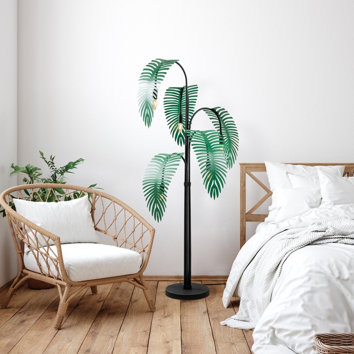 Lampadar Jamie, Opviq, metal, 71x71x157cm, cablu 250cm, soclu 5xE14