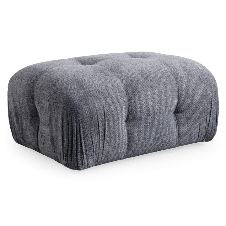 Пуф фотьойл Нора, Atelier Del Sofa, 95x65x75см, сив, с включени възглавници