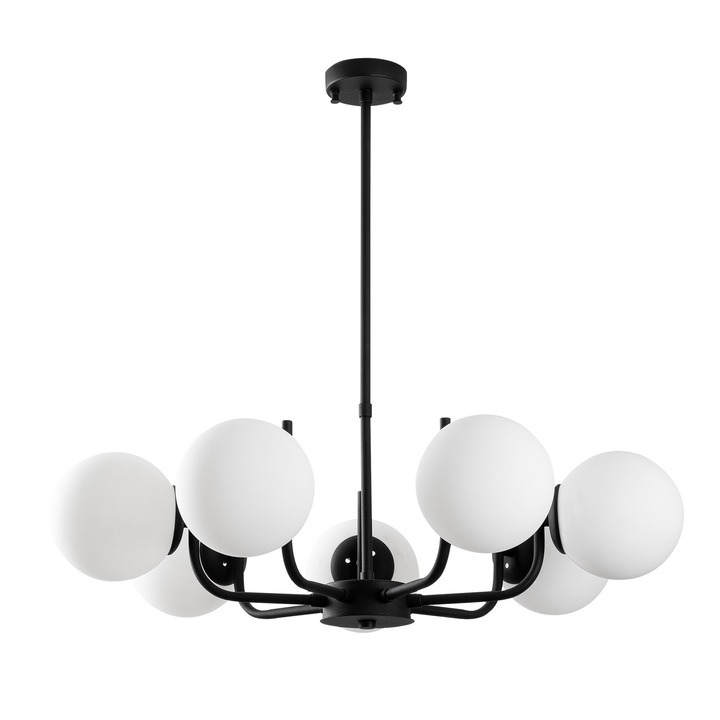 Candelabru, Opviq, metal, 74cm , 7xE14, negru/alb