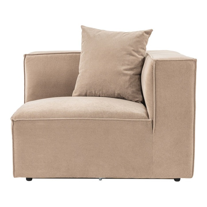Canapea 1 loc Abigail, Atelier Del Sofa, spumă 32 dns, 95x95x65cm, maro taupe