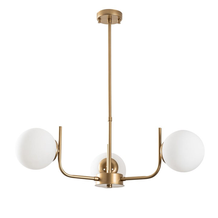 Lustra liberty, Opviq, metal, auriu/alb