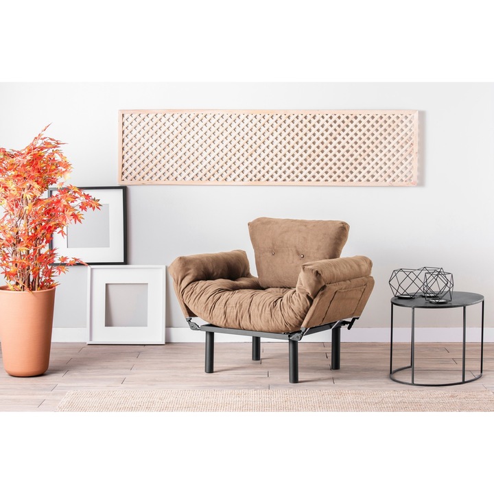 Fotoliu cu aripioare Kate, Atelier Del Sofa, maro deschis