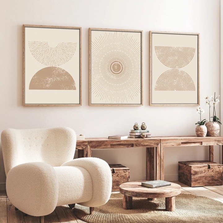 Keretezett díszfestmény, Wallity, margaret, 50x70cm, 3 darabos szett