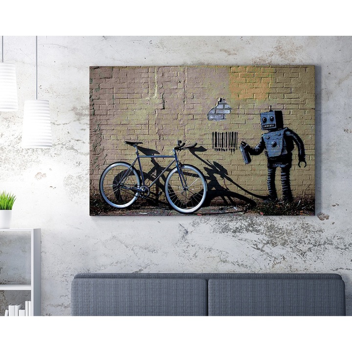 Dekoratív vászonkép aurora, Wallity, 70x100cm, 50% pamut / 50% poliészter, fa keret 2x3cm