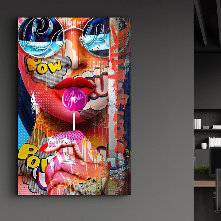 Edzett üvegfestmény, Wallity, 46x72cm, UV nyomat