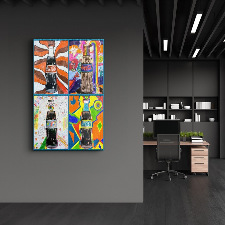 Dekoratív edzett üvegfestmény Wallity, 46x72cm, UV nyomtatás