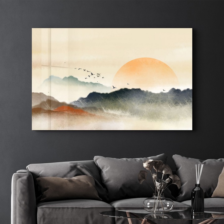 Dekoratív edzett üvegfestmény, Wallity, 46x72cm, UV nyomtatás