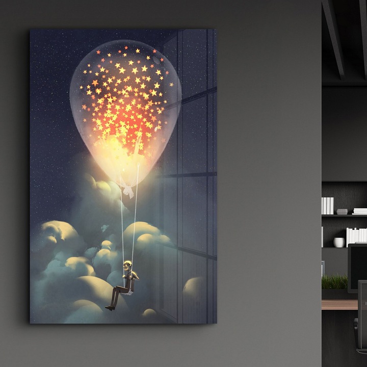 Edzett üvegfestmény, Wallity, 46x72cm, UV nyomat