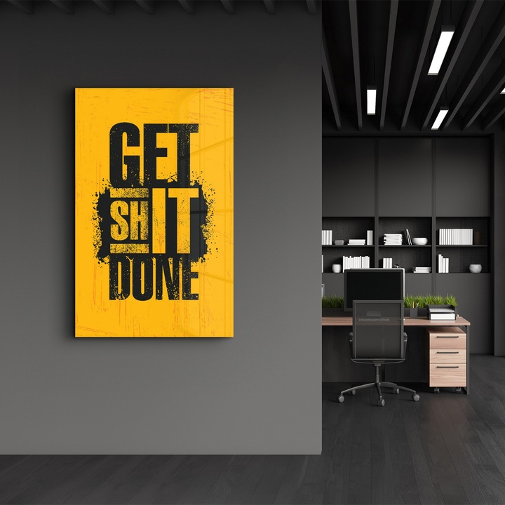 Dekoratív kép edzett üvegből Cataleya, Wallity, sárga