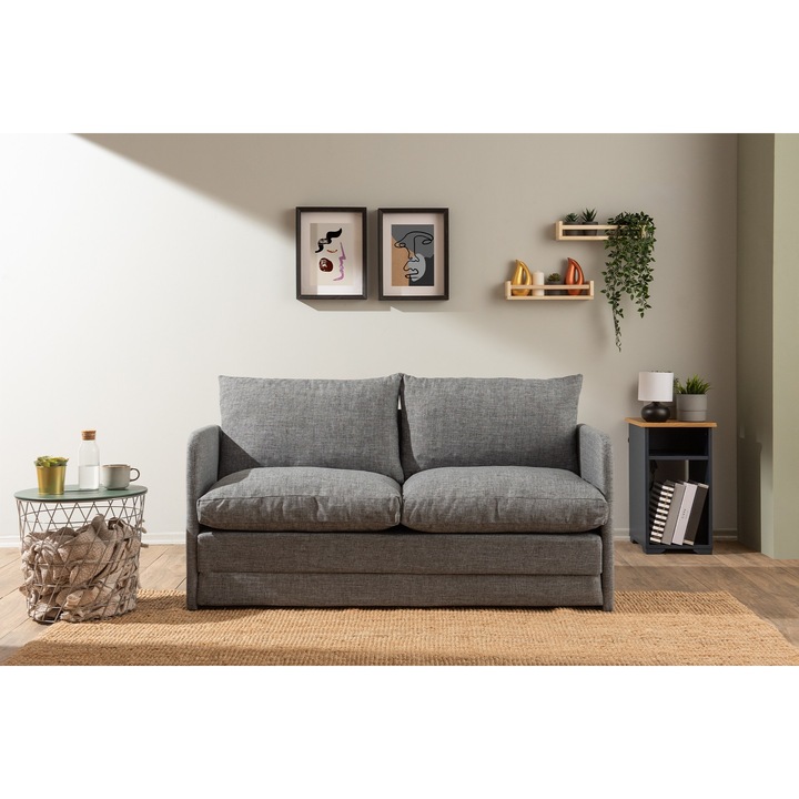 Canapea extensibila cu 2 locuri Felicity, Atelier Del Sofa 6472, gri