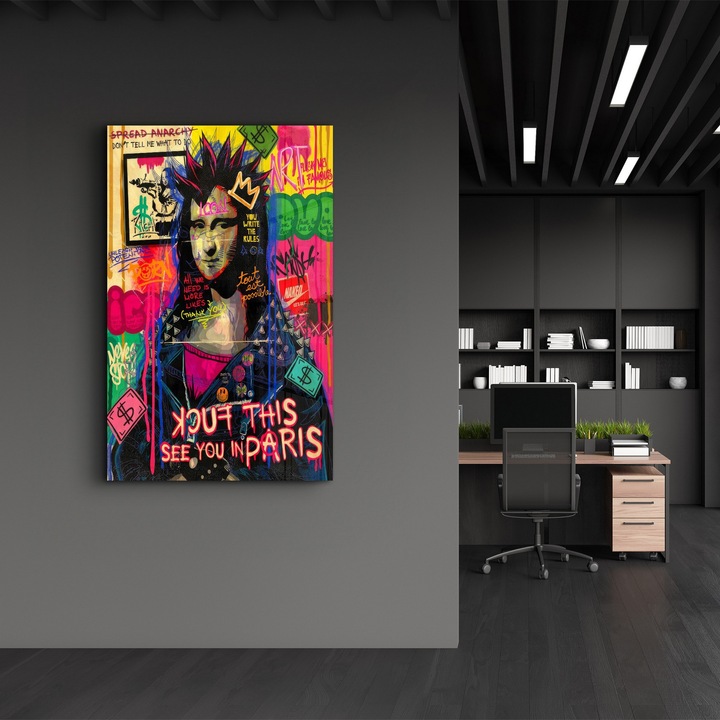 Dekoratív kép edzett üvegből, Lucille, Wallity, többszínű