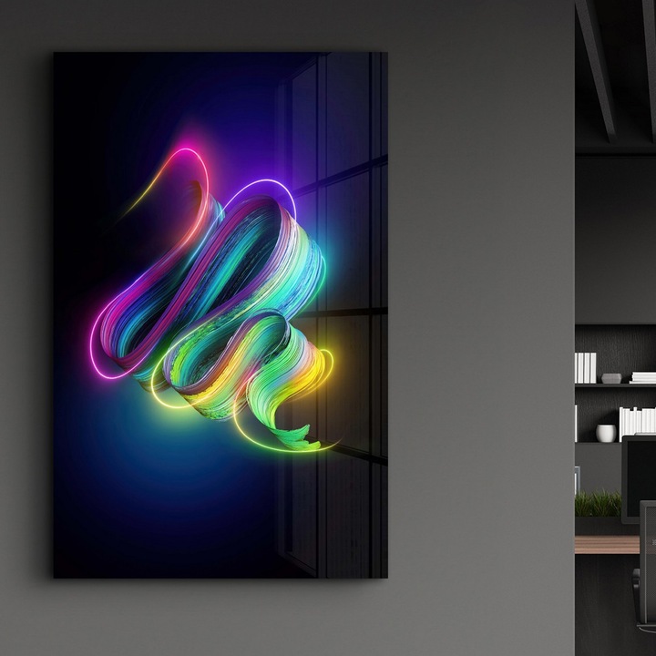 Dekoratív edzett üvegfestmény Harley, Wallity, 46x72cm, UV nyomtatás