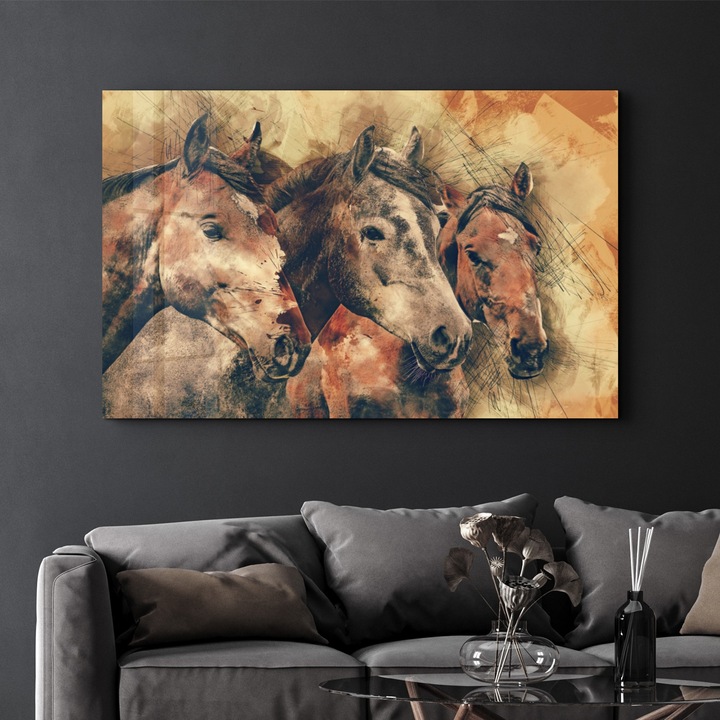 Dekoratív edzett üvegfestmény, Kayla, Wallity, 46x72cm, UV nyomtatás