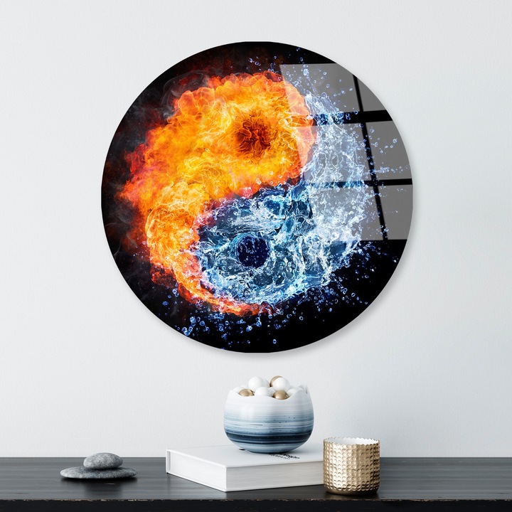 Dekoratív edzett üvegkép, Wallity, 30cm, UV nyomat, ütésálló