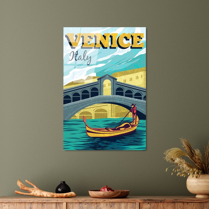 Edzett üvegfestmény, Wallity, 30x45cm, tartós nyomat