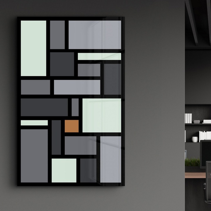 Dekoratív edzett üvegfestmény, Wallity, Vivienne, 46x72cm, UV nyomtatás