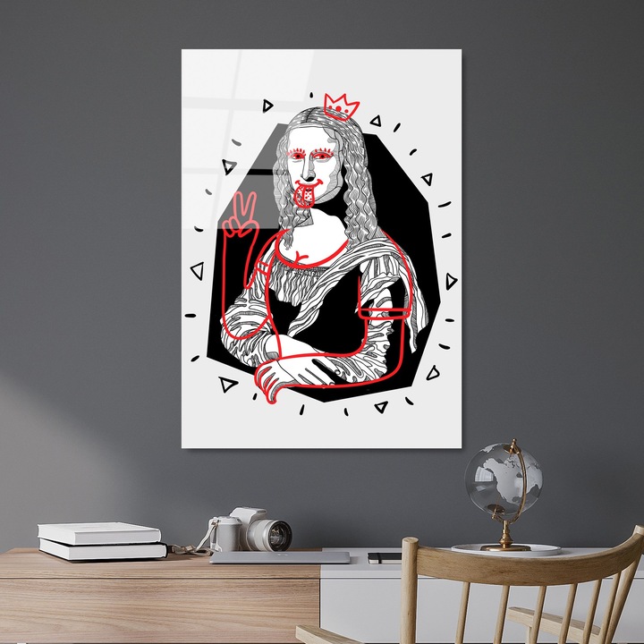 Edzett üvegfestmény, Wallity, Alora modell, 45x65cm, tartós színek