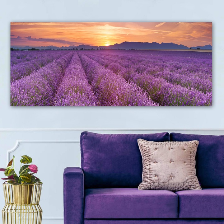 Dekoratív vászonkép Wallity, 50x120cm, 100% fa, vastagság 3cm