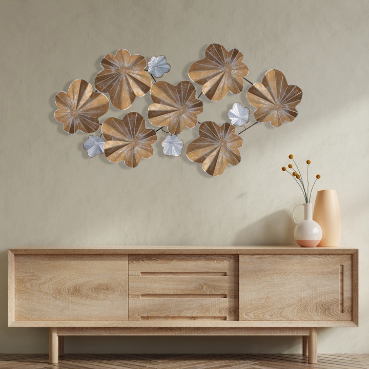 Декоративен метален стенен аксесоар, Wallity, Челси, 125x14x61.5см, многоцветен