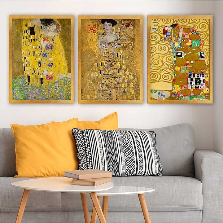 Dekoratív festmények, Wallity, 3 darabos készlet, 35x45cm, fa, polisztirol