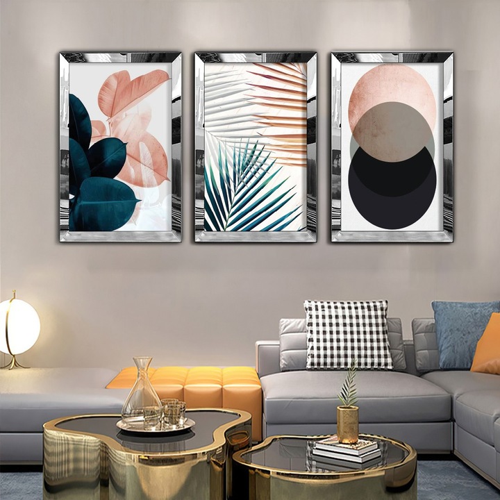 3 darabos dekorációs festőkészlet, Wallity, mdf-plexi, 40x60cm