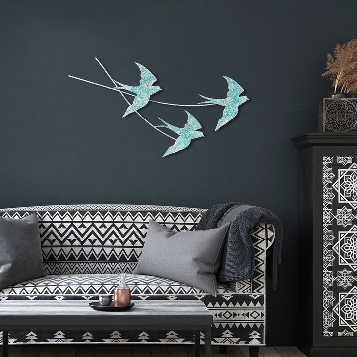 Wallity, Wallity, kék, fém faldekorációs kiegészítő, Analia