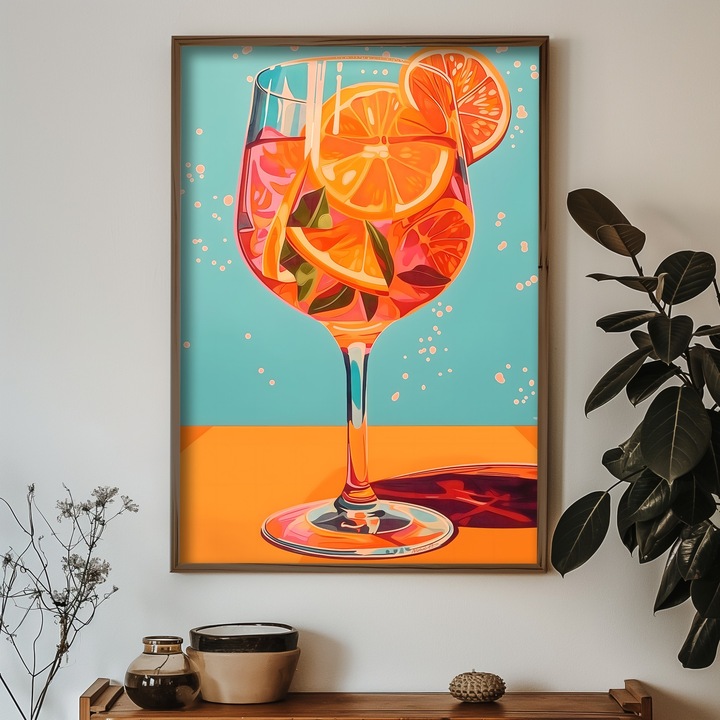 Dekoratív festmény MDF kerettel, Wallity, 35x47x3,5cm, UV nyomat, fenyőfa