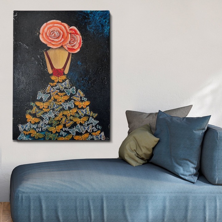 Декоративна картина, Wallity, маслена картина, 70x100 см, 100% платно, 100% дърво