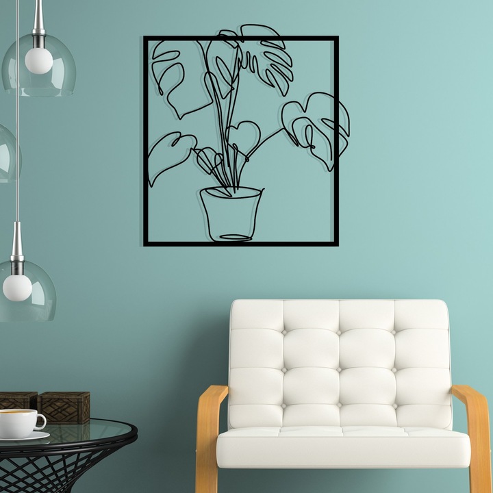 Wallity Zelda fém fali dekorációs kiegészítő, fekete