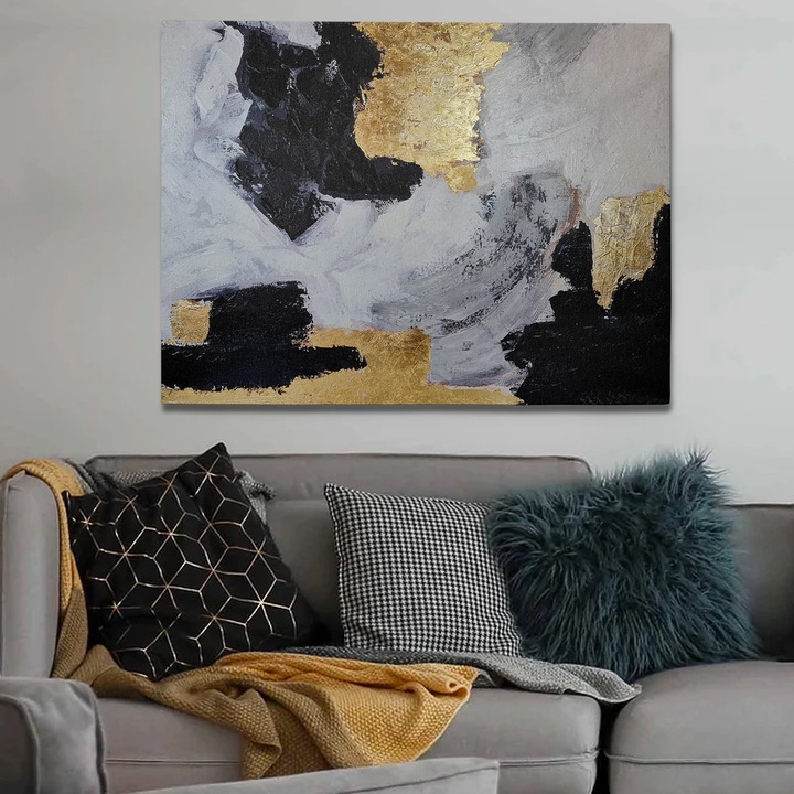 Декоративна картина, Wallity, маслена картина, 100x140 см, 100% платно, 100% дърво