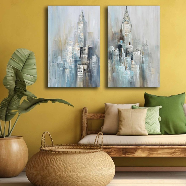 Dekoratív festmények vászonra (2 darabos készlet), Wallity, 45x70cm, 100% fenyőfa, 100% vászon