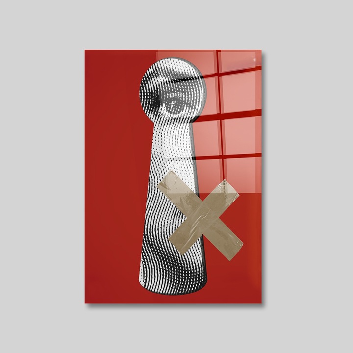 Edzett üvegfestmény, Wallity, 40x60cm