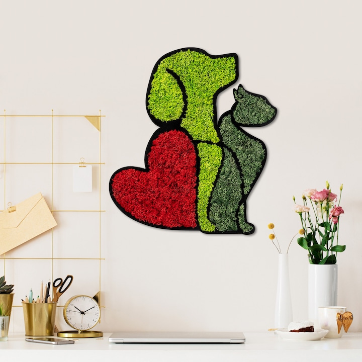 Dekoratív fali kiegészítő, Wallity, 48x43cm, 100% MDF, kézzel készített